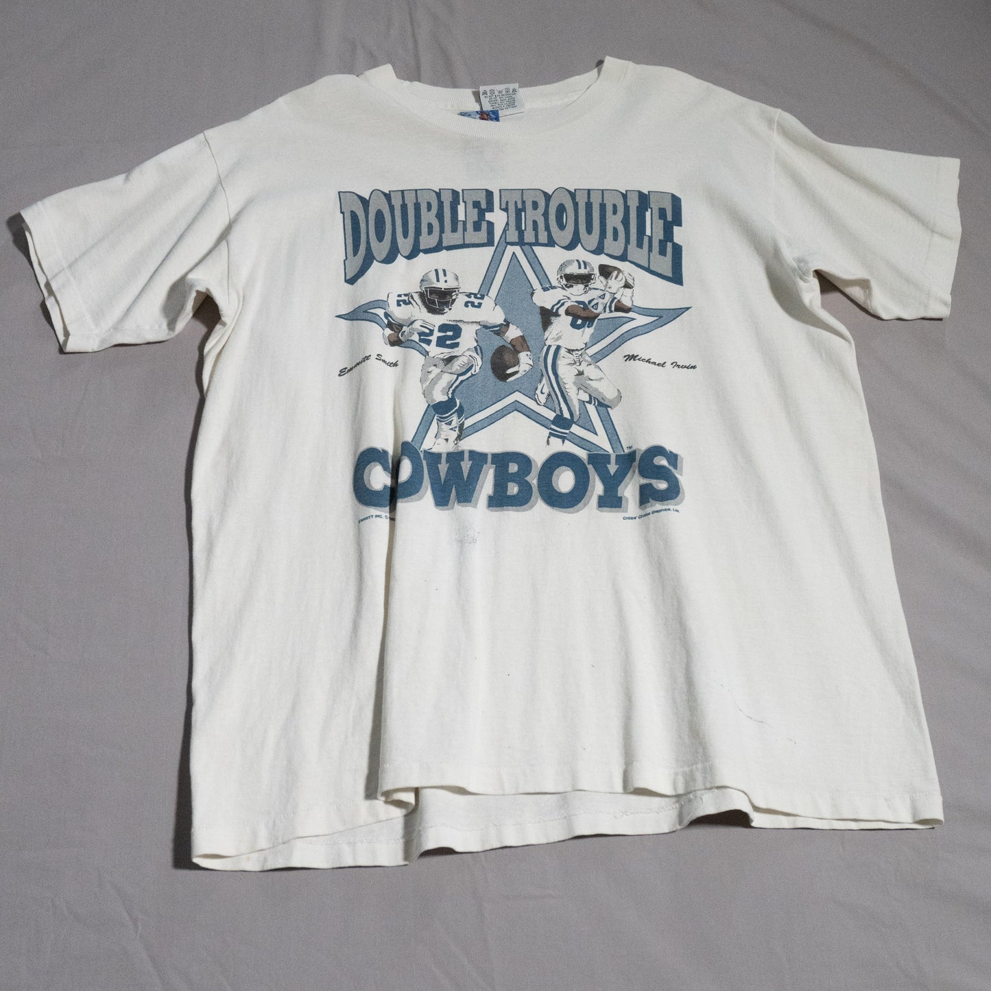 Dallas Cowboys Emmitt Smith & Michael Irvin "Double Trouble" T-Shirt L