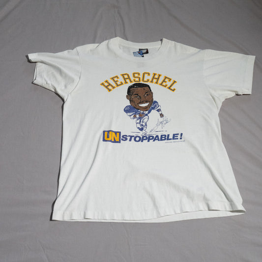 90s Herschel Walker "Unstoppable!" Caricature T-Shirt XL