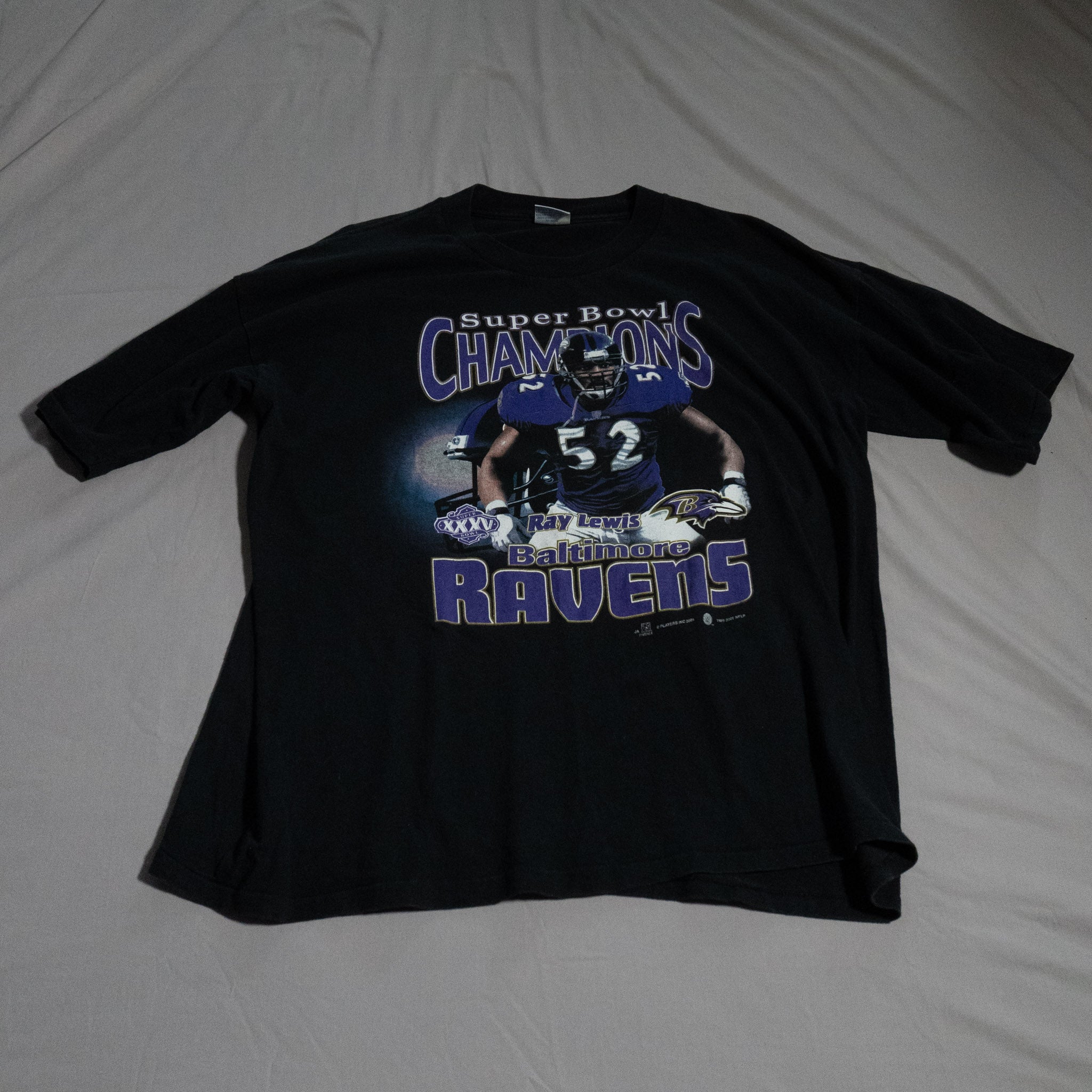 Ray Lewis Super Bowl Champions T Shirt 2XL Vintage Crew