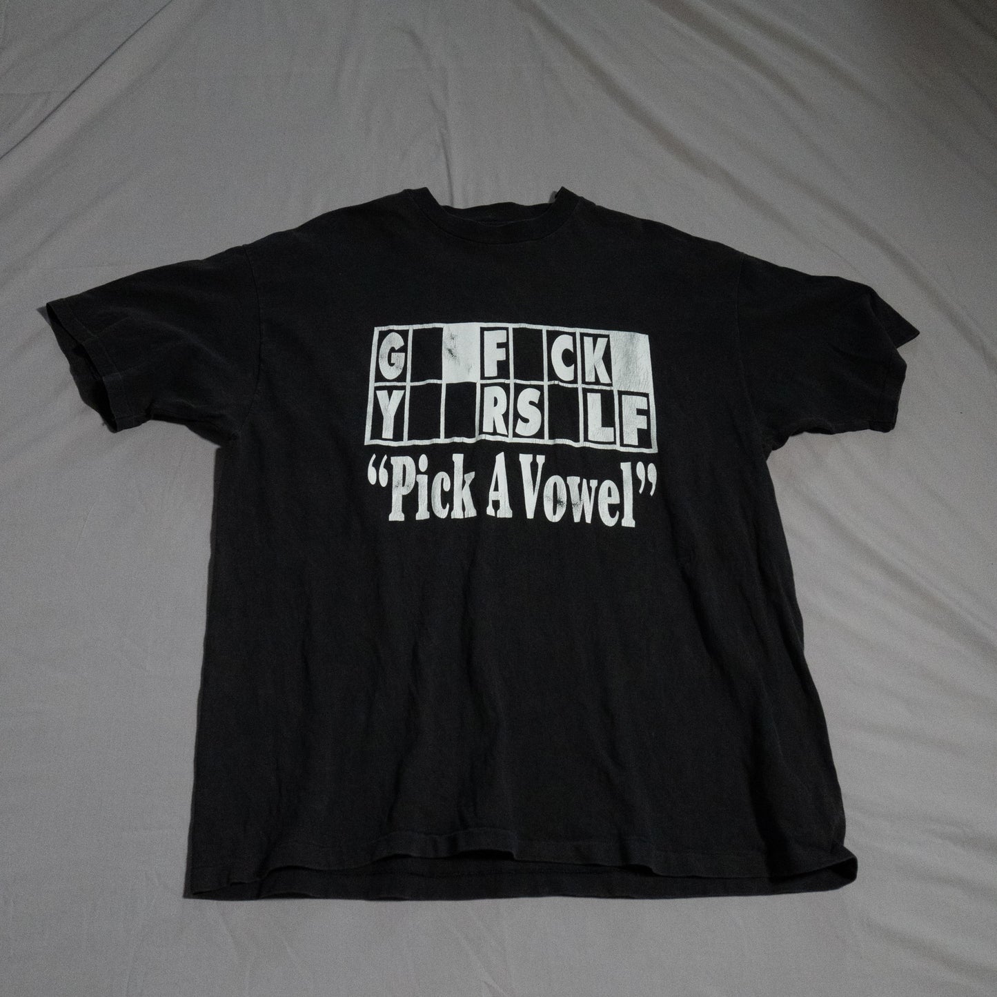 Pick A Vowel Graphic T-Shirt XL