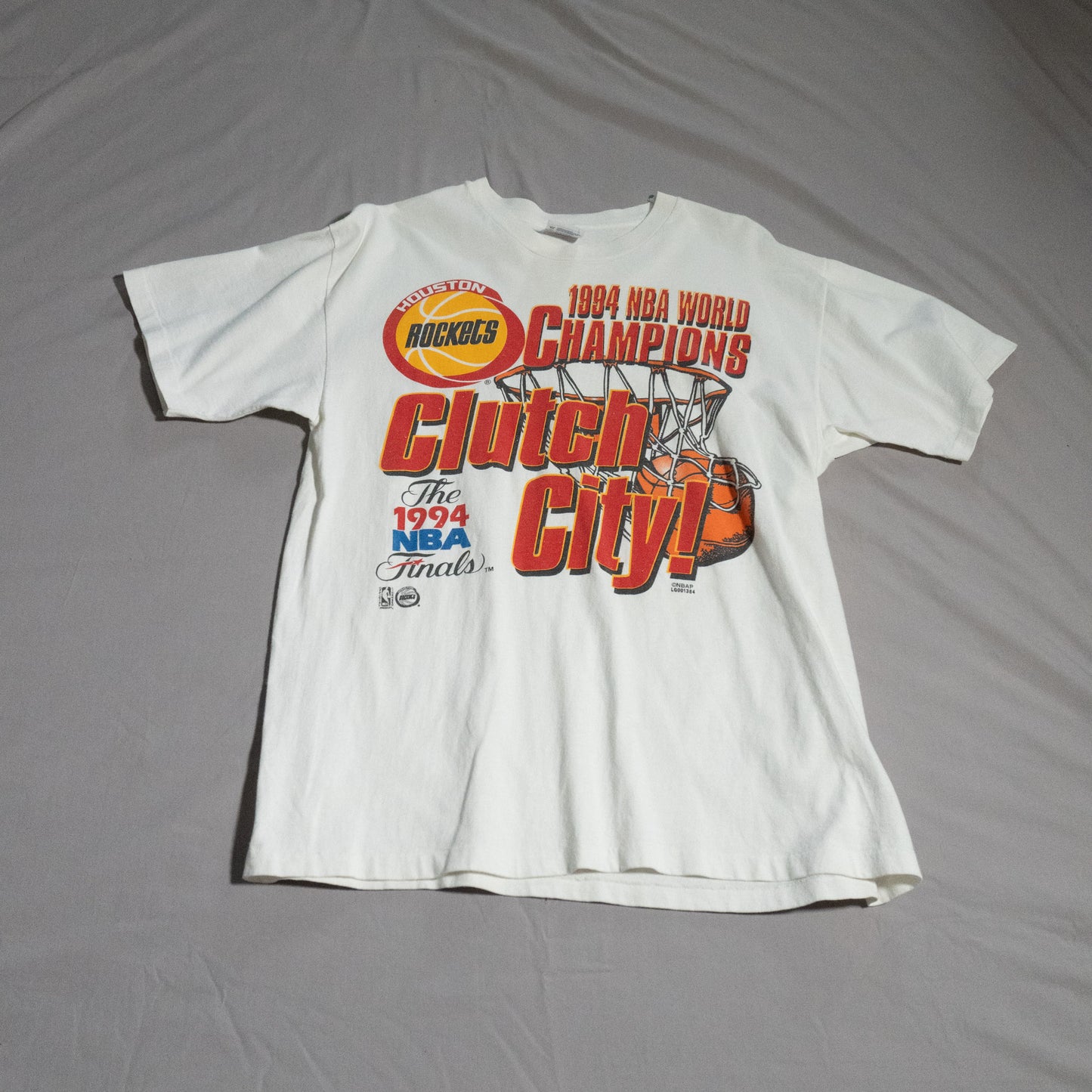 Rockets "Clutch City" 1994 NBA Champs T-Shirt L