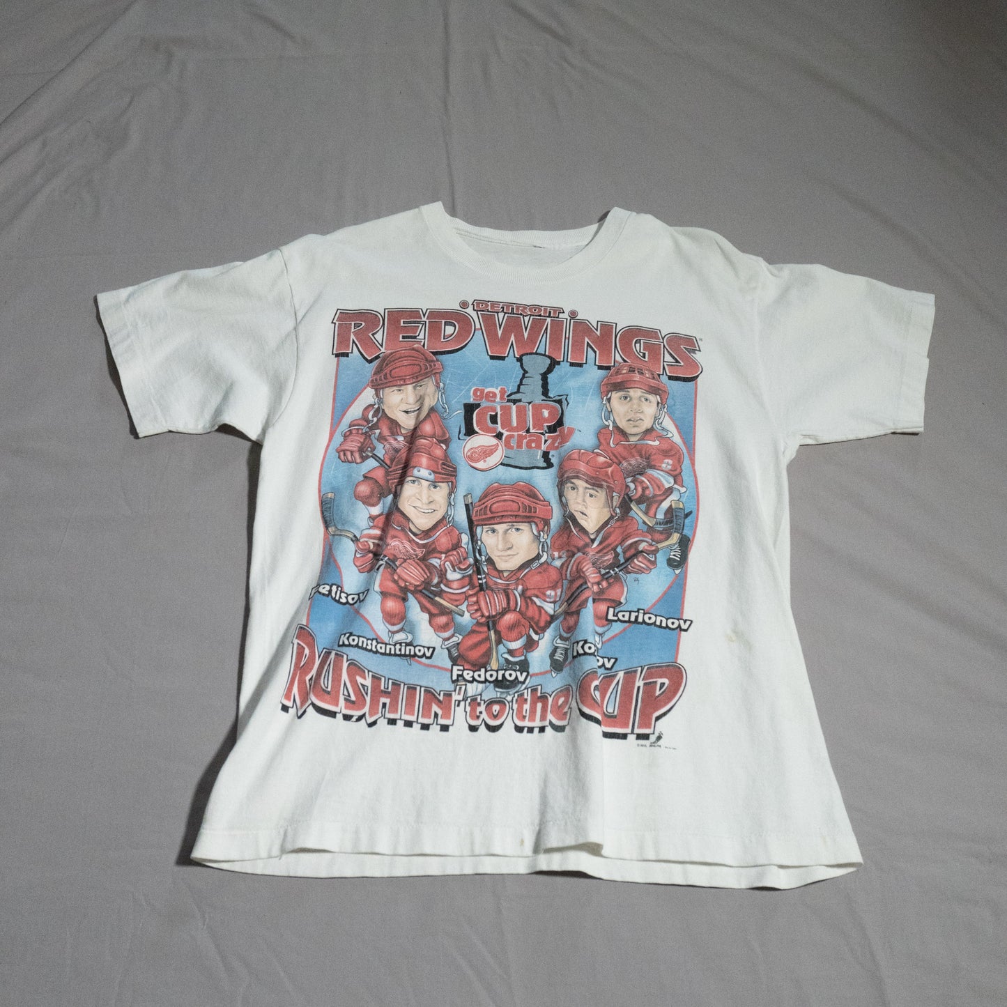 Detroit Redwings Team Caricature NHL T-Shirt XL