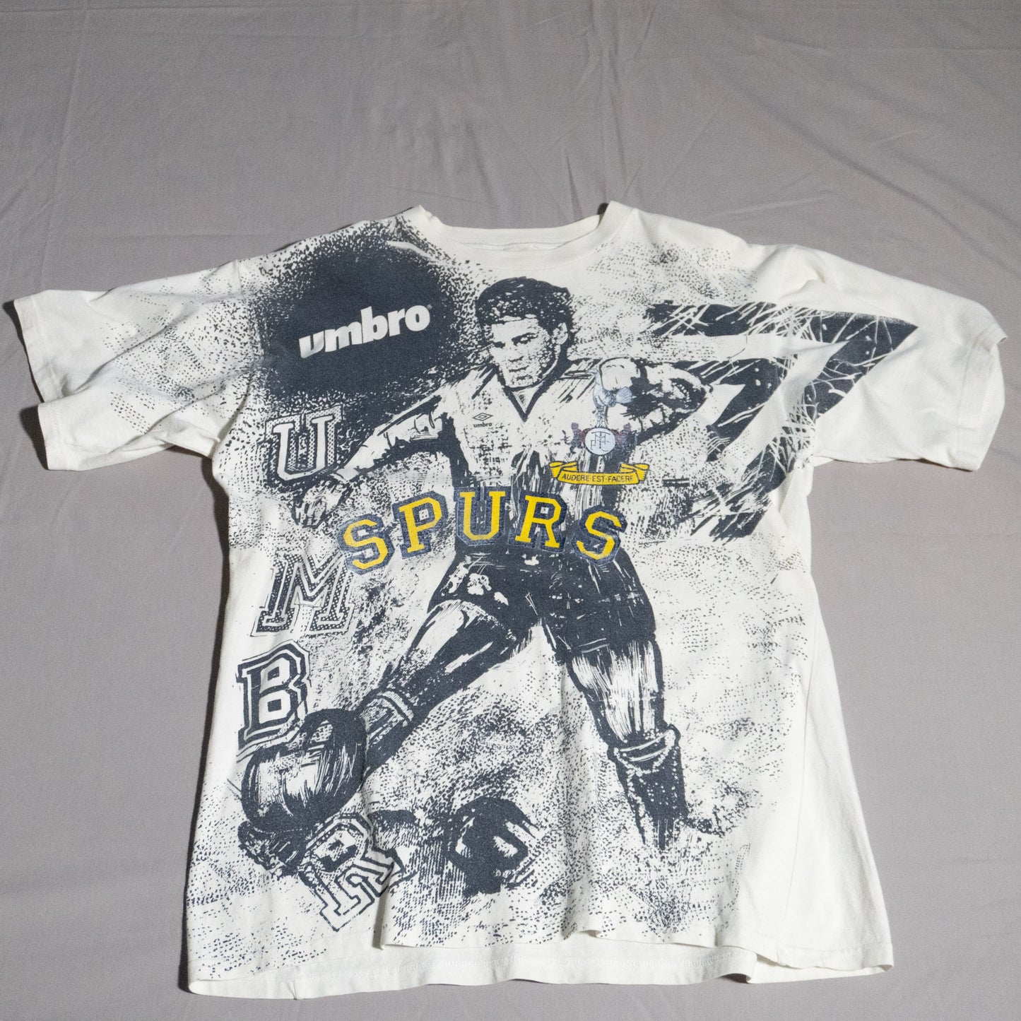 Tottenham Spurs 90s Umbro Big Print T-Shirt L