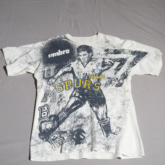 Tottenham Spurs 90s Umbro Big Print T-Shirt L